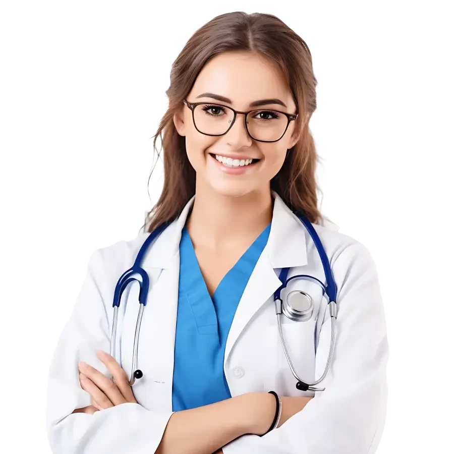 Confident nurse ready for the exam