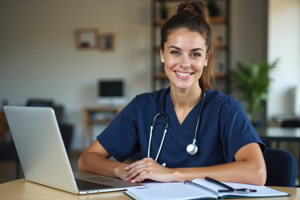 Nursing student studying to pass the NCLEX-RN exam